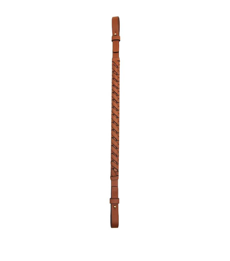 LOEWE leather woven spiral strap 47cm, imported from the UK