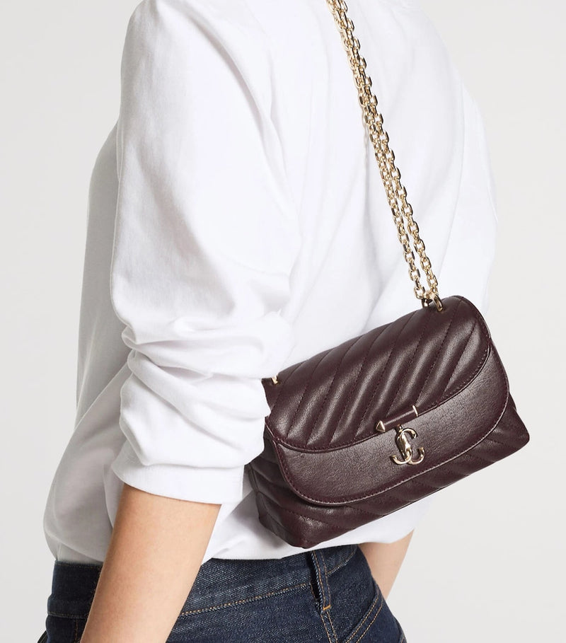 Jimmy Choo Curve quilted lambskin cross-body bag - British product