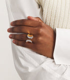 Engelbert yellow gold diamond statement ring - British product