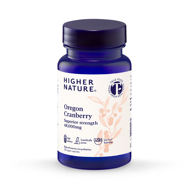 Higher Nature Oregon Cranberry supplement 30 vegan capsules - British product