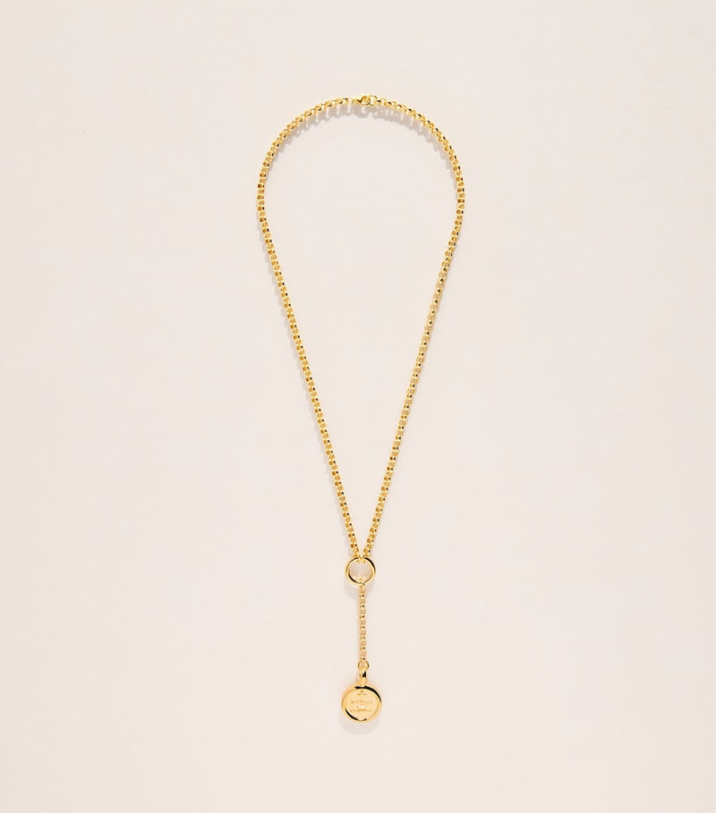 Tilly Sveaas gold-plated Que Demain necklace, UK version