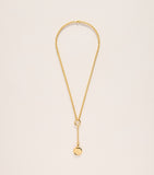 Tilly Sveaas gold-plated Que Demain necklace, UK version