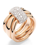 Harrods Pomellato Together Ring in Rose Gold and White Diamond- Buy online at McGrocer