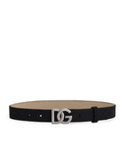 Dolce&Gabbana kids leather belt with logo buckle (British brand)