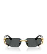Harrods Versace Metal VE2291 Rectangle Sunglasses- Buy online at McGrocer