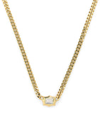 Jade Trau Vanguard curb necklace yellow gold diamond, imported from the UK