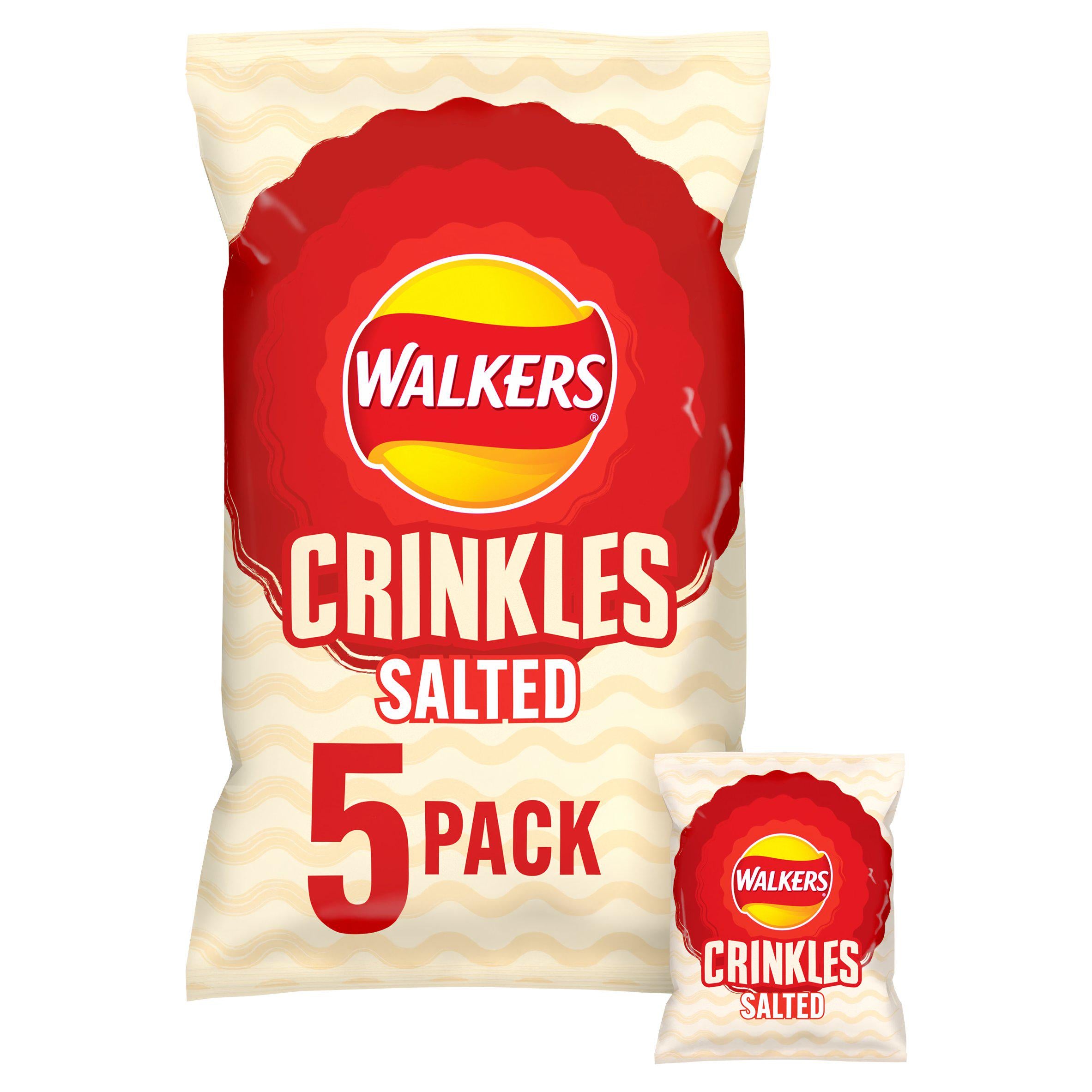 Walkers Crinkles Simply Salted Multipack Crisps x5 23g GOODS Sainsburys
