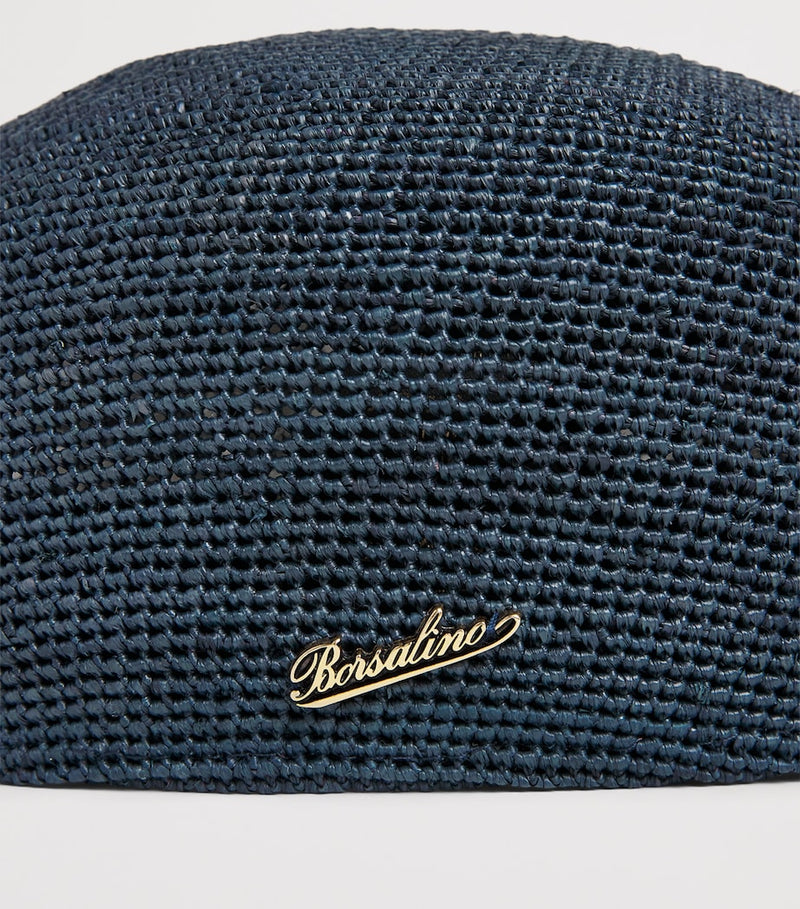 Borsalino raffia Miami flat beret, UK version