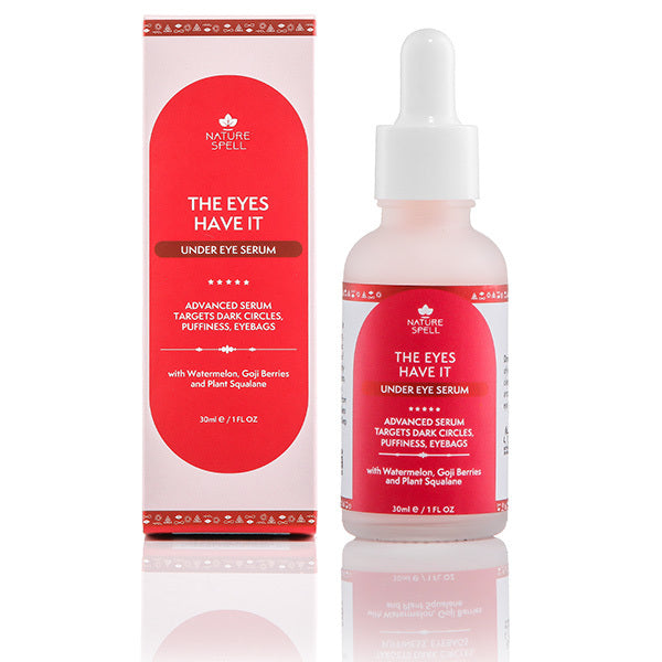Nature Spell eye serum with watermelon and goji, imported from the UK