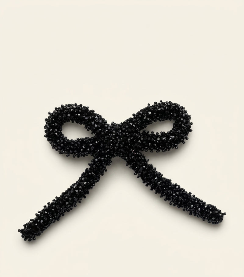 Prada crystal-embellished bow hair clip, UK version