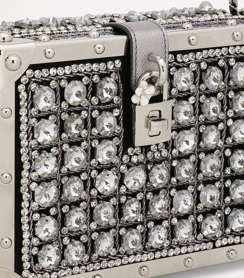 Dolce&Gabbana crystal-embellished shoulder bag, imported from the UK