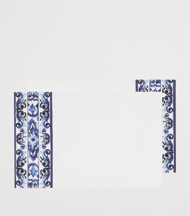 Dolce&Gabbana Casa Majolica print cotton pillowcases set of two 50x80cm - British product