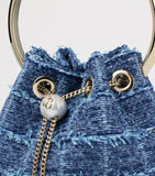 Jimmy Choo denim top-handle bag, UK version