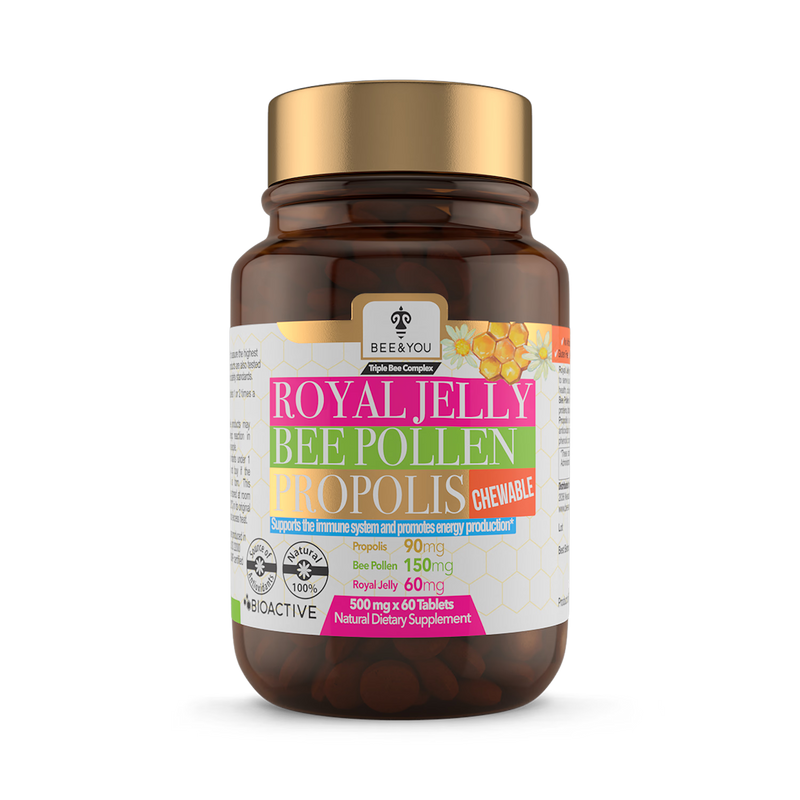 BEE&YOU kids chewable tablets royal jelly propolis pollen 30g (British brand)