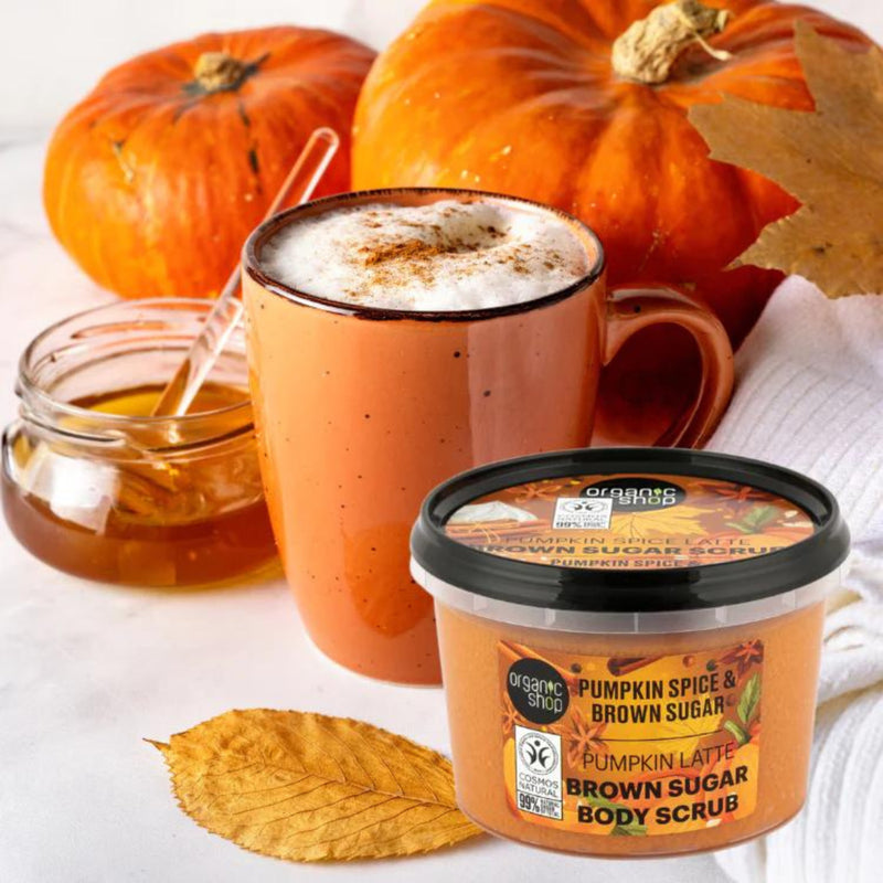 Organic Shop Pumpkin Spice Latte body scrub 250ml, UK version