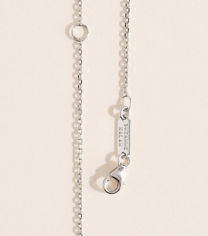 Suzanne Kalan Infinite pendant necklace in white gold and diamonds, UK version