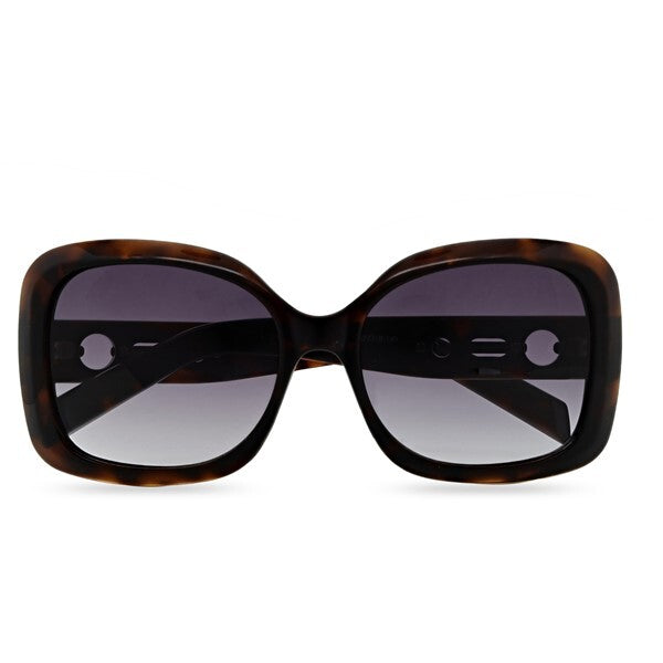 Karen Millen oversized square sunglasses black green graduated lenses (British brand)