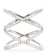 Harrods Eva Fehren Blackened White Gold and Diamond XX Ring- Buy online at McGrocer