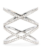 Eva Fehren blackened white gold diamond XX ring - British product
