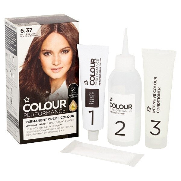 Superdrug Colour Performance 6.37 Natural Light Golden Brown GOODS Superdrug