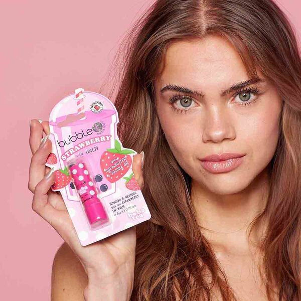 Bubble T Cosmetics strawberry lip balm 4.5g (British brand)