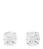 Harrods white gold diamond stud earrings 0.80ctw, UK version