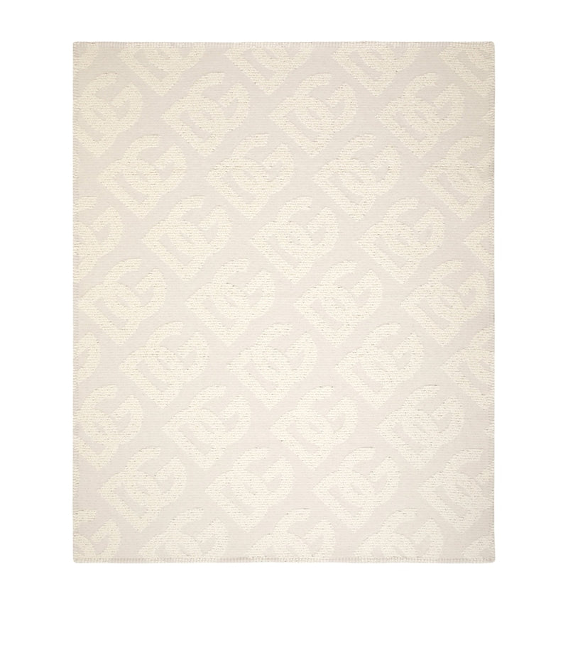 Dolce & Gabbana wool-cashmere-silk logo throw 140cm x 180cm - British product