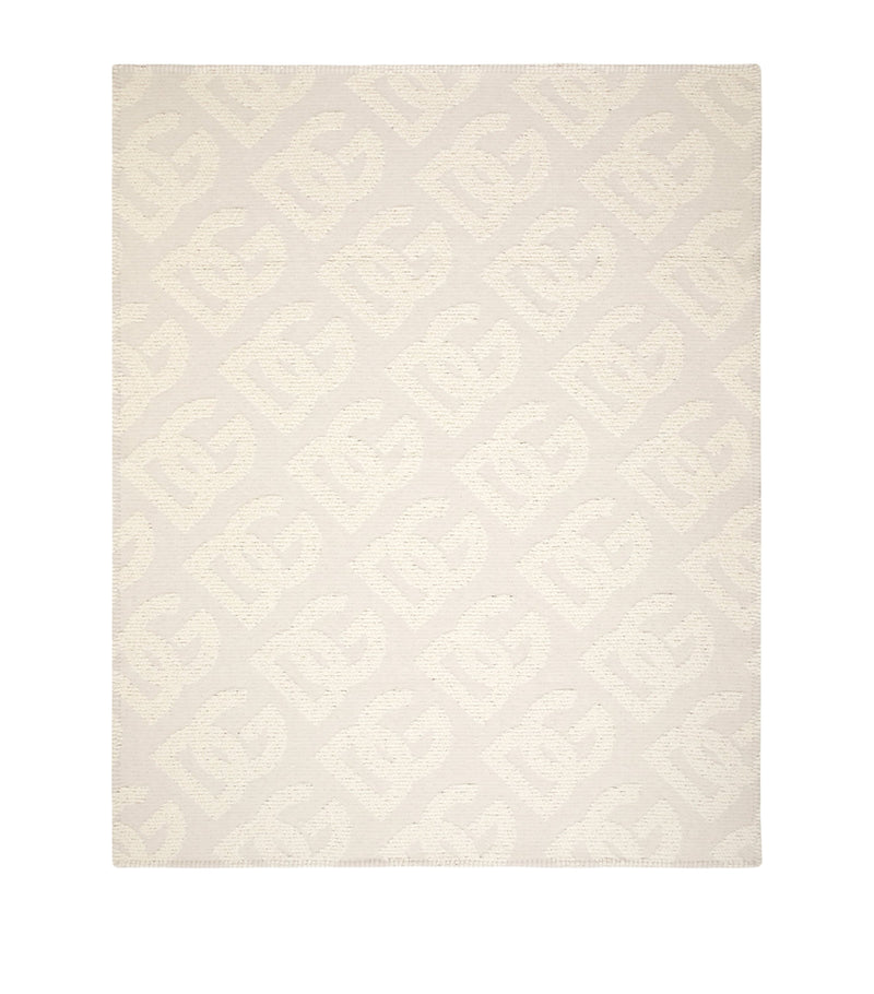 Dolce & Gabbana wool-cashmere-silk logo throw 140cm x 180cm - British product