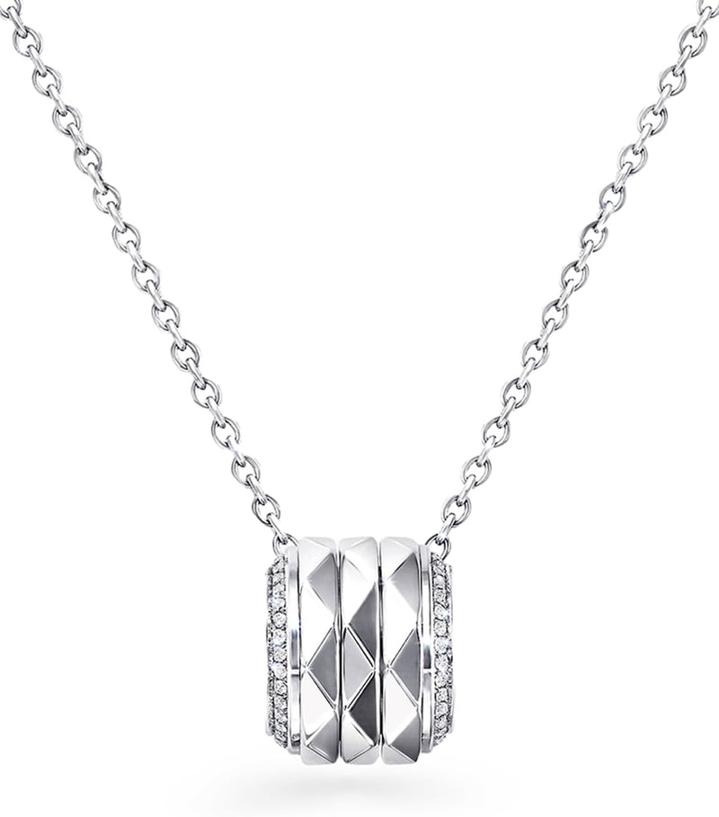 Graff 18kt white gold diamond pendant necklace, UK version