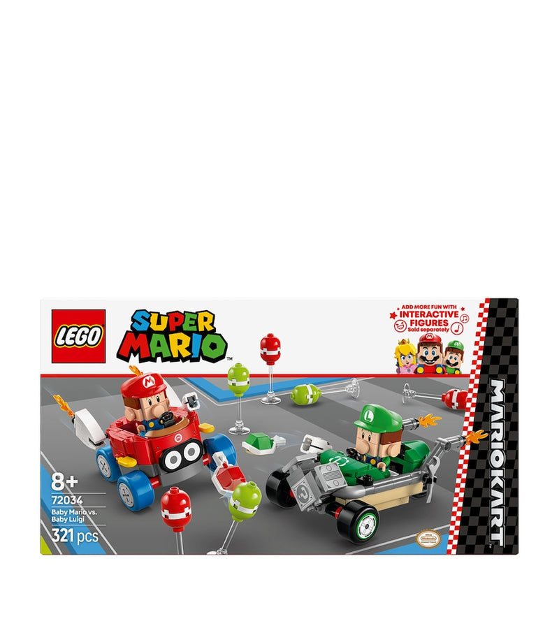 Lego Mario Kart Baby Mario vs Baby Luigi building set, UK version