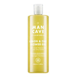 ManCave lemon and oak shower gel 500ml, imported from the UK