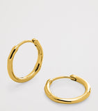 Monica Vinader small gold vermeil hoop earrings - British product