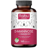 Superdrug RAIBU D-Mannose 2100 mg with Cranberry & Vitamin C Urinary Tract Support Supplement, 160 Capsules- Buy online at McGrocer