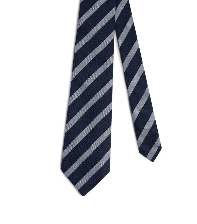 Dunhill wool-mulberry silk stripe tie, UK version