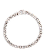 Harrods Tom Wood Jude Chain Bracelet in White Rhodium Plated Sterling Silver 6mm- Buy online at McGrocer