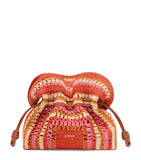 LOEWE medium raffia flamenco clutch from Spain, UK version