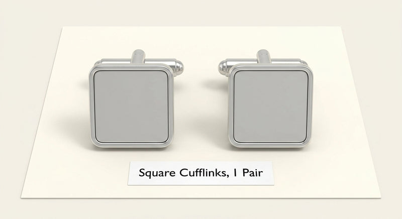 Cartier sterling silver cufflinks with black lacquer, 13mm - British product