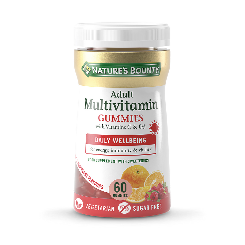 Nature's Bounty Multivitamin Gummies 60 Count, imported from the UK