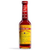 Lingham's extra hot chilli sauce with 33% red chillies (British brand)
