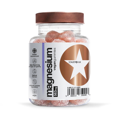 Holland & Barrett Starpowa Magnesium 563mg Strawberry Flavour Food Supplement Gummies 30 Count- Buy online at McGrocer