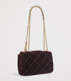 Chloé small quilted velvet heritage shoulder bag (British brand)