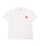 Comme Des Garçons cotton heart logo polo shirt for kids aged 2-6 years - British product