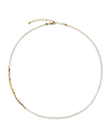 Harrods Monica Vinader Gold Vermeil and Baroque Pearl Mini Nugget Gemstone Beaded Necklace- Buy online at McGrocer