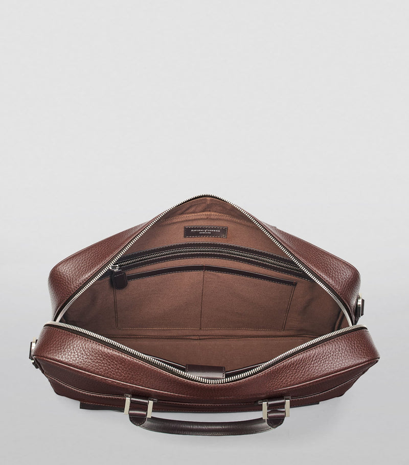 Aspinal of London Mount Street briefcase black saffiano leather (British brand)