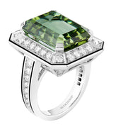 Harrods Boucheron White Gold, Diamond and Tourmaline Vendôme Liseré Ring- Buy online at McGrocer