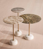Soho Home marble Fleet side table with brass stem (British brand)