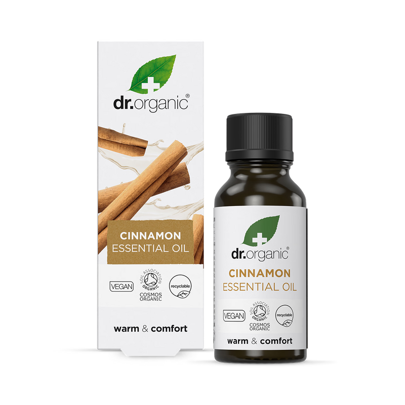 Dr Organic Cinnamon essential oil 10ml, imported from the UK
