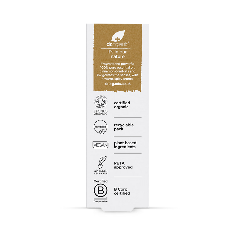 Dr Organic Cinnamon essential oil 10ml, imported from the UK