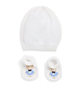 Harrods Story Loris Teddy Bear Boots and Beanie Baby Gift Set (3-9 Months)- Buy online at McGrocer