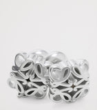 LOEWE silver bombé Anagram chain stud earrings, imported from the UK